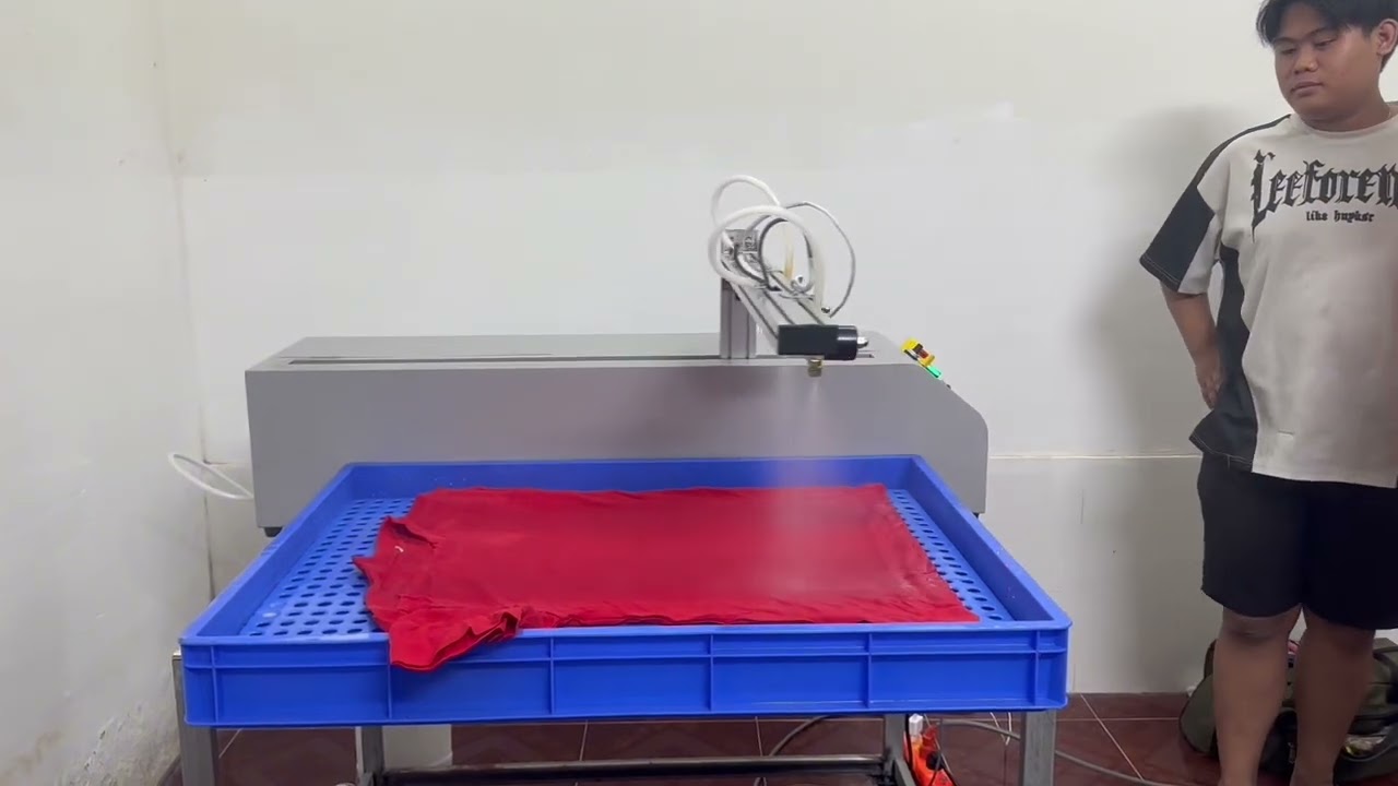 CÔNG NGHỆ IN VẢI COTTON 100% DTG 2  MÂM CÔNG NGHIỆP 9 MÀU MỰC