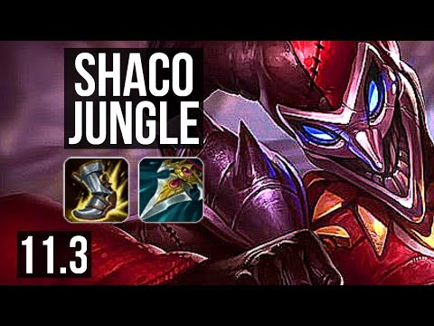SHACO vs ELISE (JUNGLE) | 7/0/2, 2900+ games, 2.0M mastery, Godlike | BR Master | v11.3
