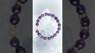 Náramek z minerálů Hlubší poznání - ametyst, sagenit