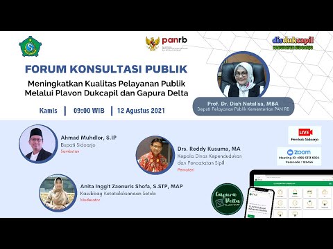 LIVE - FORUM KONSULTASI PUBLIK PENINGKATAN KUALITAS PELAYANAN PUBLIK DI SIDOARJO