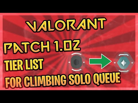 VALORANT TIER LIST 1.02 FOR CLIMBING LOW ELO (WATCH THIS BEFORE YOU PLAY RANKED)