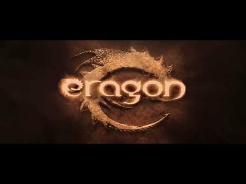 Trailer still: Eragon rides Saphira above mountains; the score’s main theme surges