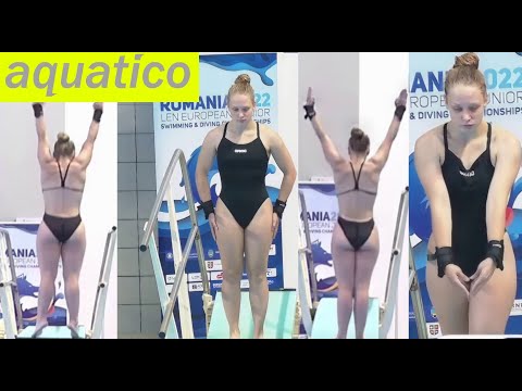 Diver Ivana Medkova (Czech Republic)at LEN 2022 Bucharest - 1m Preliminary | Beautiful diving