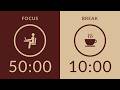 50 10 Pomodoro Timer With Brown Noise 2 Hour Study With Me For Deep Focus ADHD