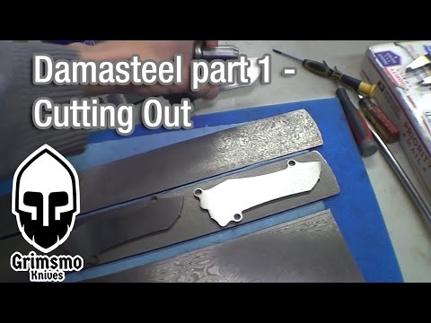 KMT 104 - Damasteel part 1 - cutting out blades