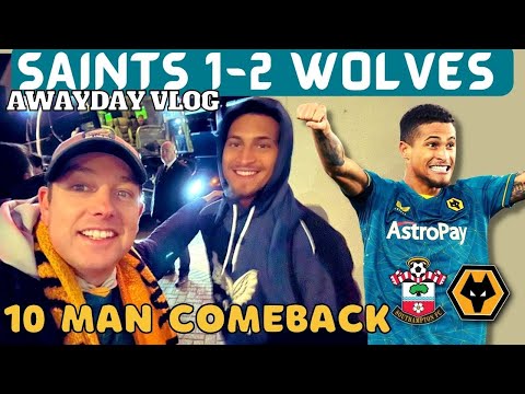João Gomes Debut Goal Wins it for 10 Man Wolves AWAY DAY VLOG Southampton 1-2 Wolves