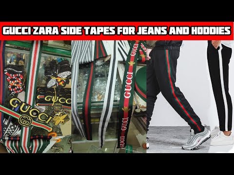 Buy gucci , zara balenciaga side tapes for hoodies and jeans...