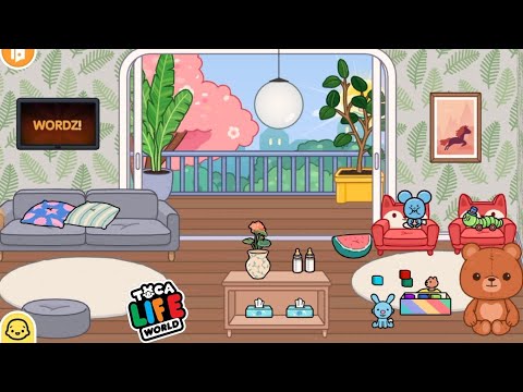 Decoração sala de casa com gêmeas no Toca Life World!!!