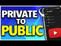 How To Change YouTube Video From Private To Public