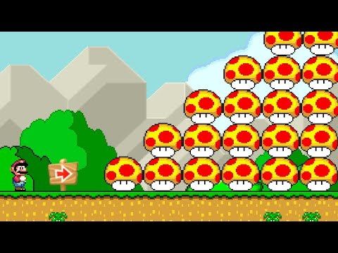 Can Mario Collect 999 Mega Mushrooms in Super Mario World ? (Mario Multiverse)