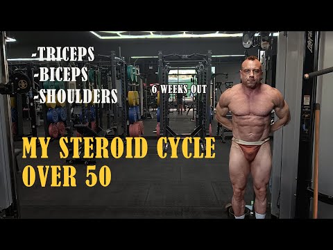 My Steroid Cycle after 50 | Biceps Triceps Shoulders | 6 weeks out