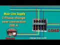 3 Phase Changeover Connection Changeover 200A 415 V Ac Connection Diagram In Hindi Urdu