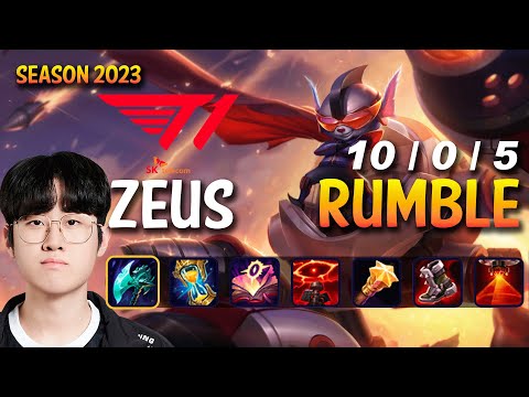 T1 Zeus RUMBLE vs KALISTA Top - KR Ranked