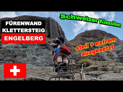 Extreme Via Ferrata: Fürenwand-Klettersteig bei ENGELBERG (CH) | atemberaubend steil u. exponiert