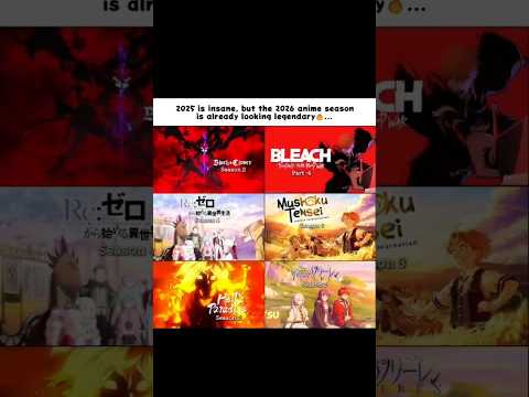 Upcoming Anime 2026. #bleach #blackclover #anime #rezero #mushokutensei #frieren #hellsparadise