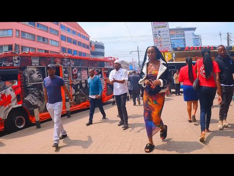 The chaotic streets of Nairobi Kenya. 4k street walk