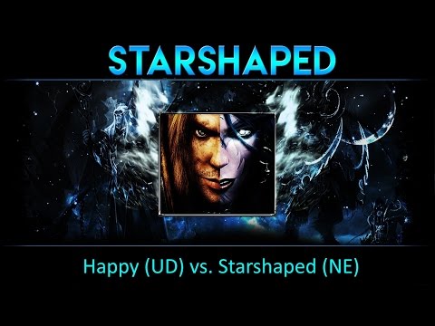 [WC3] Starshaped cast/analysis #2 | Happy (UD) vs Starshaped (NE) - Nomad Isles