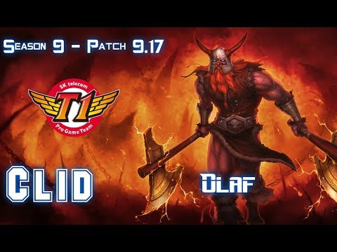 SKT T1 Clid OLAF vs KINDRED Jungle - Patch 9.17 KR Ranked