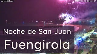 Noche de San Juan en Fuengirola - los fuegos artificiales grabados por nuestra cámara meteorológica
