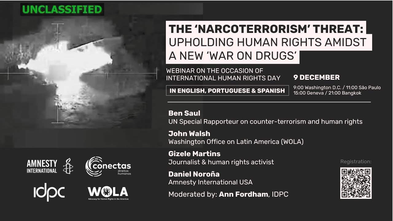 The ‘narcoterrorism’ threat: Exploring avenues to uphold human rights amidst a new 'war on drugs'