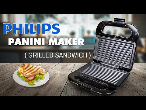 Philips Panini Maker HD3010 | Makes Crispy Grilled Sandwich in less than 3 min