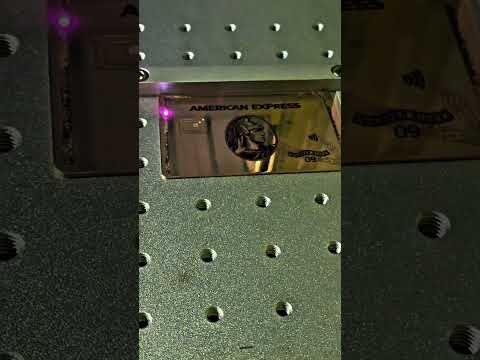 American Express Design on Mirror Gold Metal Card ✨💳 | CarbonCraft Laser Engraving