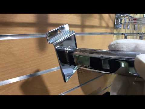 04-Hw Slatwall Metal Chrome Display Hooks Arm