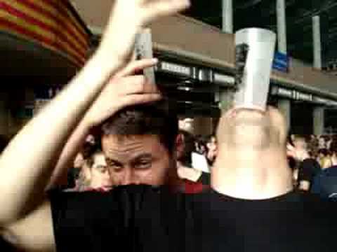 Xino y Jaume haciendo el friki en Girona