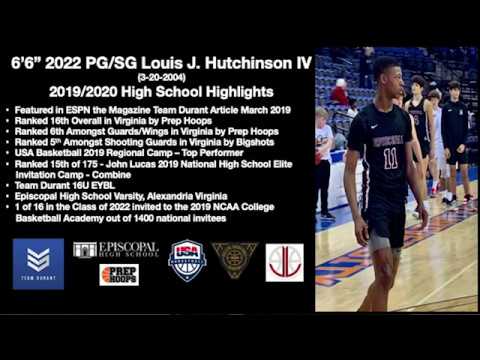Louis Hutchinson 2022 6'6" PG/SG | High School 2019/2020 Highlights