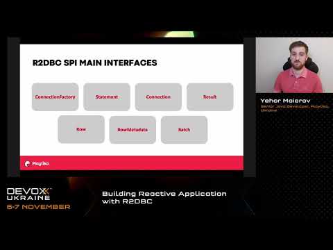 Devoxx Ukraine 2020. Building Reactive Application with R2DBC. Yehor Maiorov