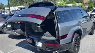 2024/25 Santa Fe Power Lift gate easy height adjustment without going into the settings! 👍😊