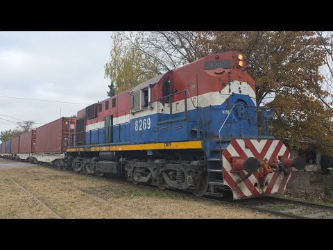 [4K] Colorido tren de contenedores de NCA con destino a Ferreyra pasando por Marcos Juárez!!!!!!