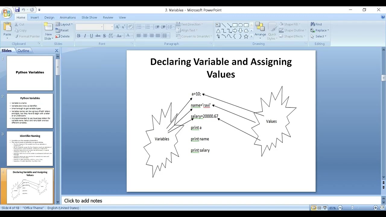 Session 3  Variables
