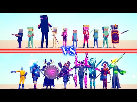 MINECRAFT Team vs HIDDEN UNITS Team - Totally Accurate Battle Simulator TABS