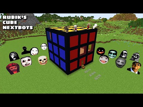 SURVIVAL RUBIK'S CUBE HOUSE WITH 100 NEXTBOTS in Minecraft - Gameplay - Coffin Meme