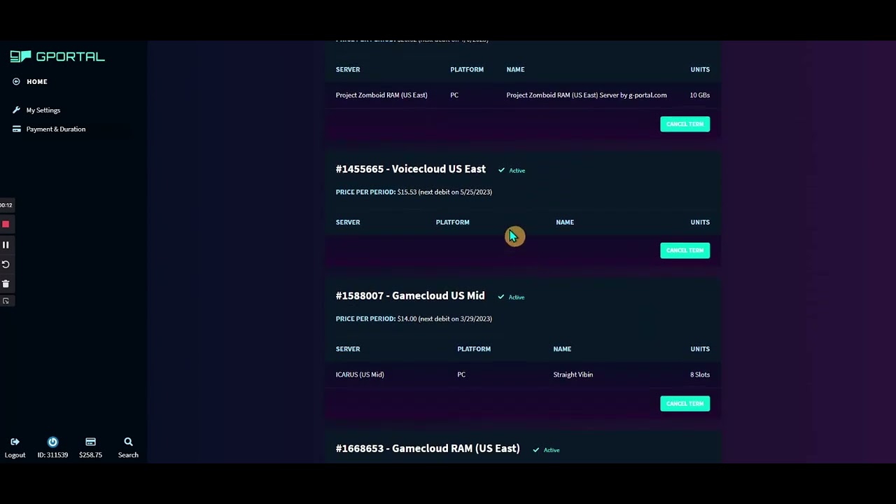 How to Cancel your G-Portal Game cloud.