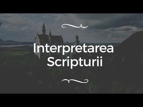 Interpretarea Scripturii este absolut necesară (test)