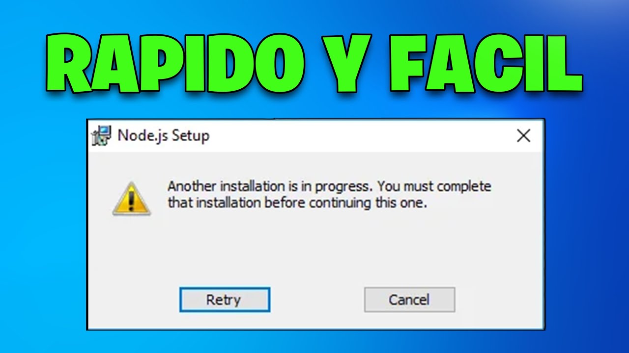 Error Hay otra instalación en Curso en Windows - Solucion