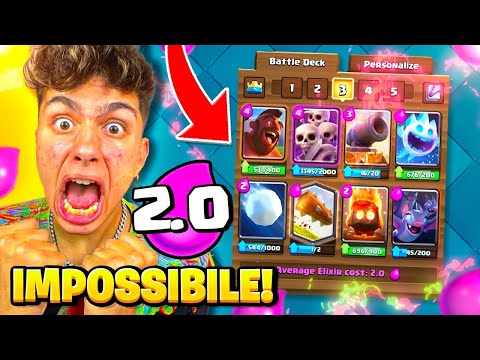 PROVO IL DECK PIU DIFFICILE DI CLASH ROYALE! ELISIR 2.0! *IMPOSSIBILE* 😱