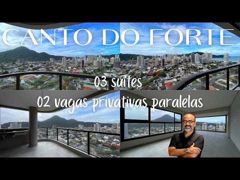 Apartamento em Praia Grande/SP no Canto do Forte com 3 suítes e 2 vagas privativas.