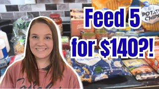 $140 Grocery Haul for Family of 5 🛒 Aldi + Walmart Budget Meal Plan | Realistic Groceries 2026