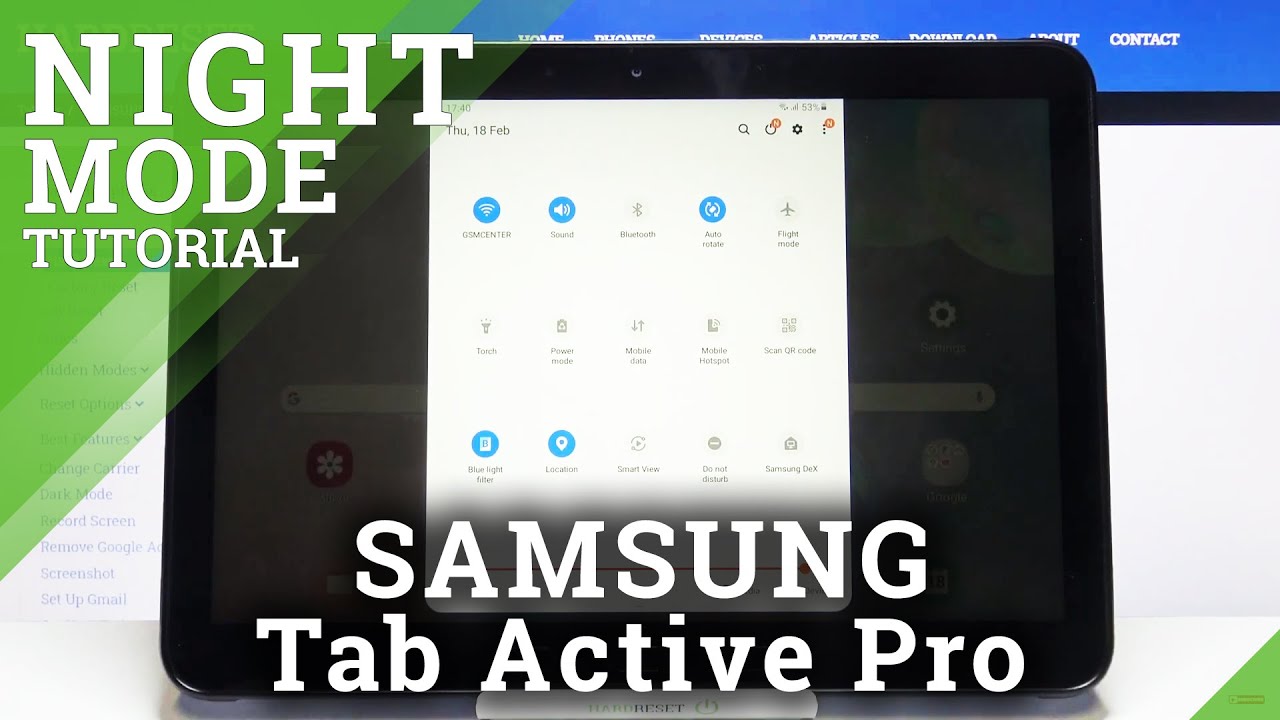 How to Activate Eye Comfort Mode in SAMSUNG Galaxy Tab Active Pro – Eye Protection