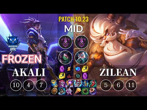 SUP Frozen Akali vs Zilean Mid - KR Patch 10.23