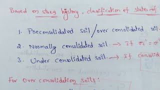 Preconsolidated soil | Normally consolidated soil | Under consolidated soil