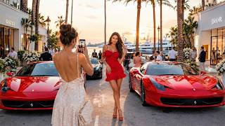 Spain Marbella Night Life in Puerto Banus, LUXURY Walk, YACHTS, SUPERCARS, Beaut
