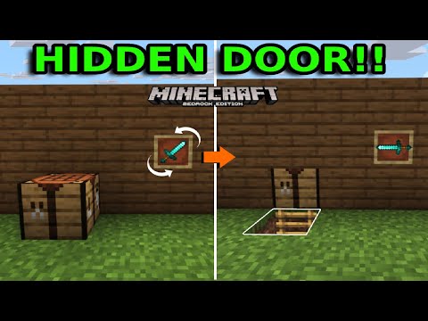Minecraft Item Frame Secret Door | Bedrock Redstone Tutorial *UPDATED*