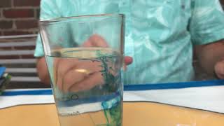 Ice cube in a glass of water demonstrates how Climate Change strengthen the Gulf Stream