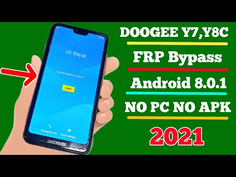 Doogee Y7,Y8,x70 Android 8.0 FRP Bypass Google Unlock NO PC NO APK Remove Google Account 2021