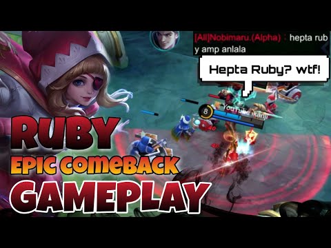 RUBY GAMEPLAY | EPIC comeback | Enemy was shocked because of my Akuma build | Mobile Legend