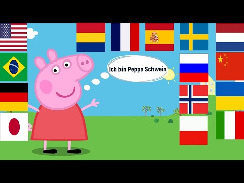 Peppa Pig intro - in different languages | Peppa Pig theme song - in different languages.